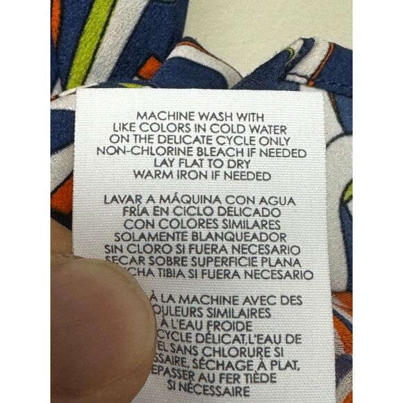 CABI Amour Heart Chain Link Sleeveless Shirt Dress, Navy Contrast Lining, Sz XS - Picture 11 of 11